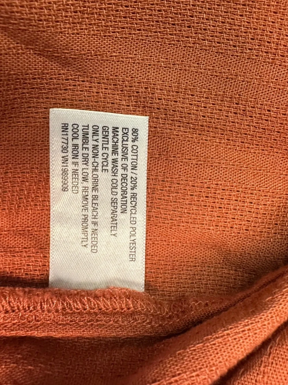 Goodfellow Men's Short-Sleeve Cuban Shirt in Rust with Embroidered Pocket. Sz L.